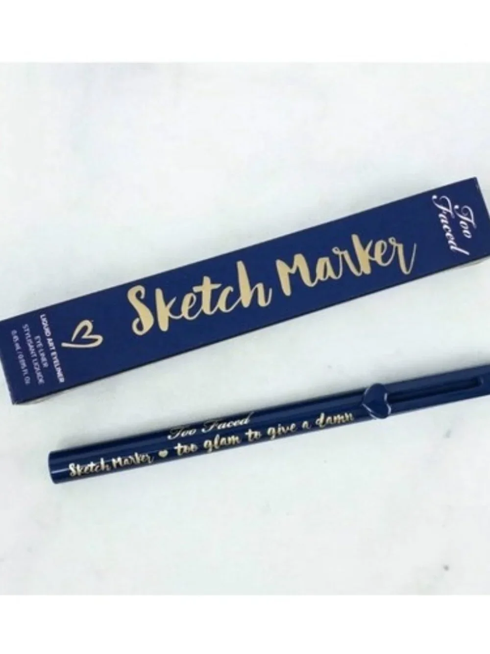 Too Faced Sketch Marker Liquid Art Eyeliner DEEP NAVY BLUE .015 oz Full Sz NIB